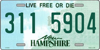 NH license plate 3115904