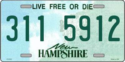 NH license plate 3115912