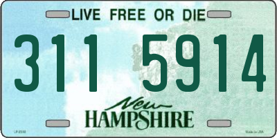 NH license plate 3115914