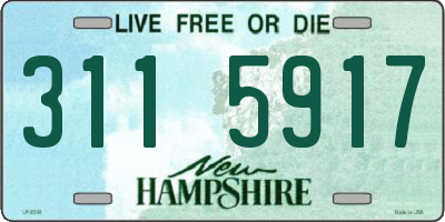 NH license plate 3115917