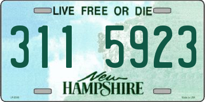 NH license plate 3115923