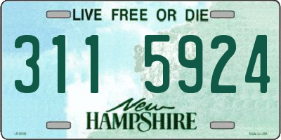 NH license plate 3115924