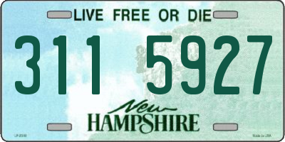 NH license plate 3115927