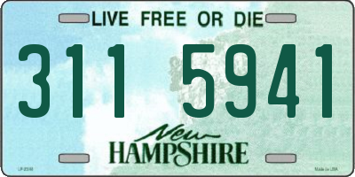 NH license plate 3115941