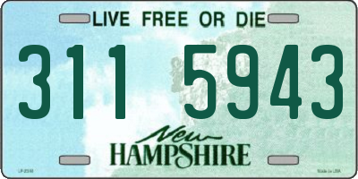 NH license plate 3115943