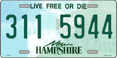 NH license plate 3115944