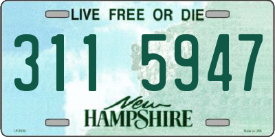 NH license plate 3115947