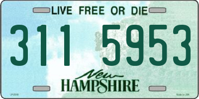 NH license plate 3115953