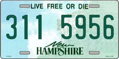 NH license plate 3115956