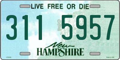 NH license plate 3115957