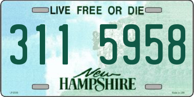 NH license plate 3115958