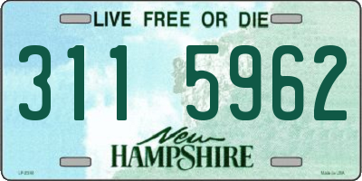 NH license plate 3115962