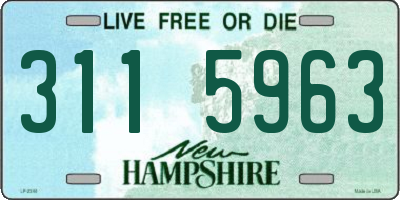 NH license plate 3115963