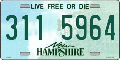NH license plate 3115964