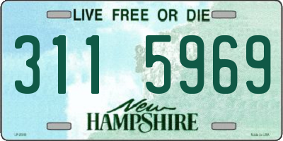 NH license plate 3115969