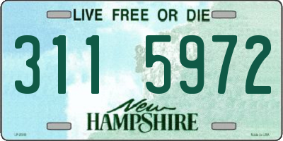NH license plate 3115972