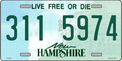 NH license plate 3115974