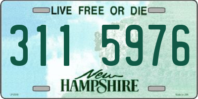 NH license plate 3115976