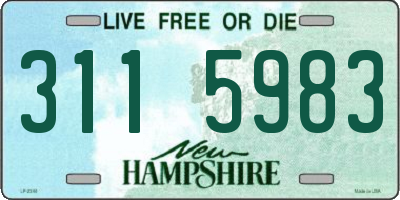 NH license plate 3115983