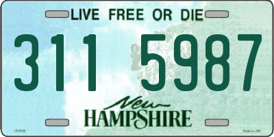 NH license plate 3115987