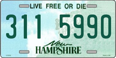 NH license plate 3115990