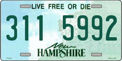 NH license plate 3115992