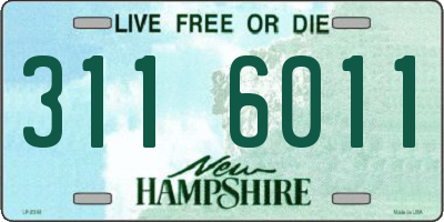 NH license plate 3116011