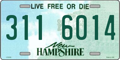 NH license plate 3116014