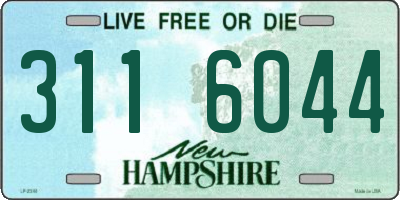 NH license plate 3116044