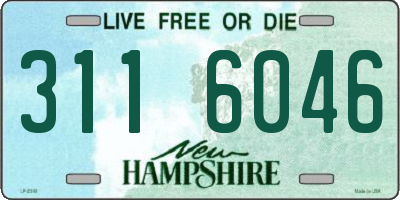 NH license plate 3116046