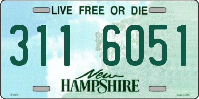 NH license plate 3116051