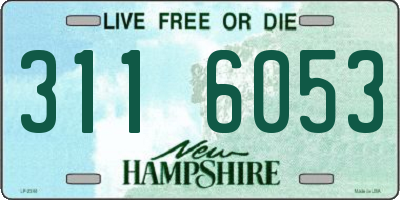 NH license plate 3116053