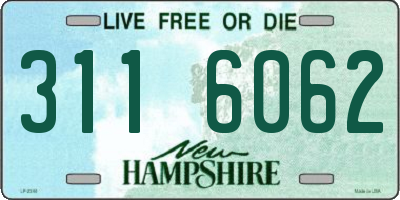 NH license plate 3116062