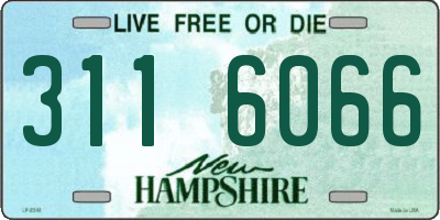 NH license plate 3116066