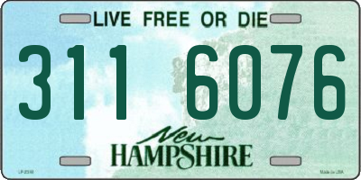 NH license plate 3116076