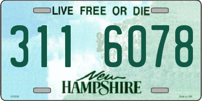 NH license plate 3116078