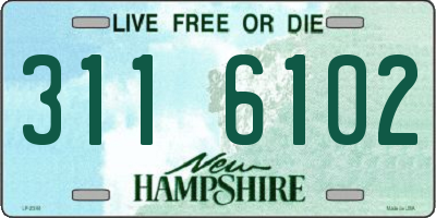 NH license plate 3116102