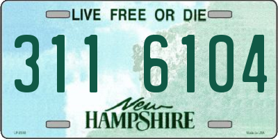 NH license plate 3116104