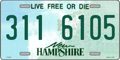 NH license plate 3116105