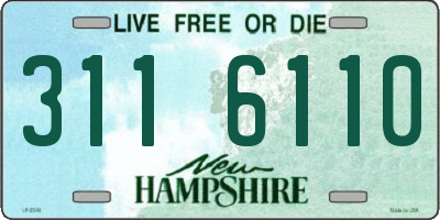 NH license plate 3116110