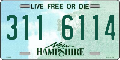 NH license plate 3116114