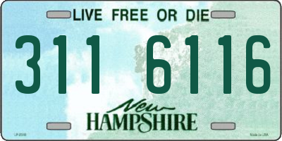 NH license plate 3116116