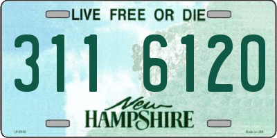 NH license plate 3116120