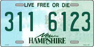 NH license plate 3116123
