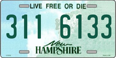 NH license plate 3116133
