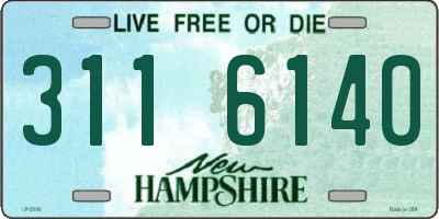 NH license plate 3116140