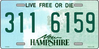 NH license plate 3116159