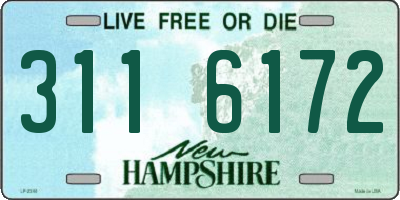 NH license plate 3116172