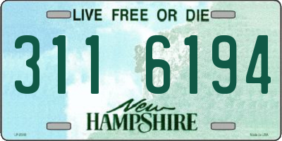 NH license plate 3116194