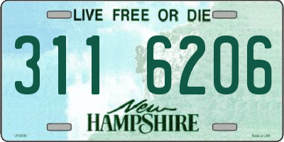 NH license plate 3116206